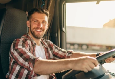 Truck driver crossing through Wisconsin & Illinois